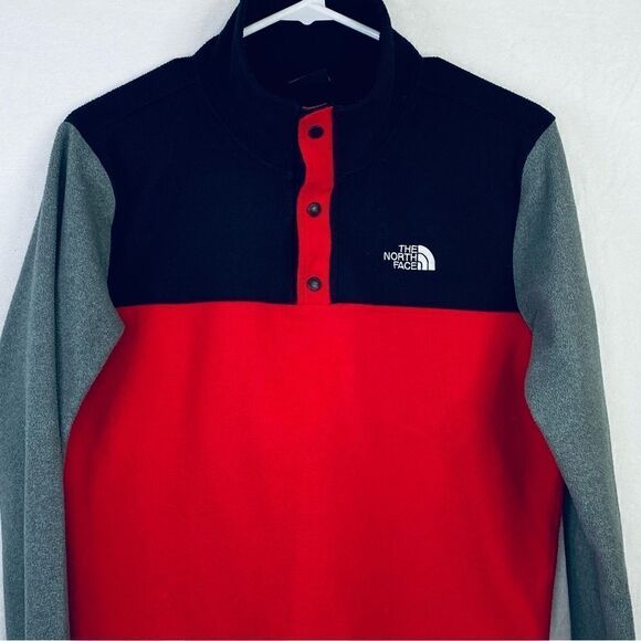 THE NORTH FACE 1/4 SNAP FRONT COLOR BLOCK FLEECE PULLOVER - Picture 2 of 6